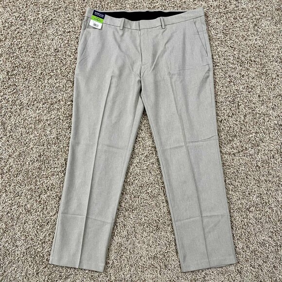Kenneth Cole Men's SuperFlex Waistband Slim Fit Dress Pants Tan Size 40x30 (New) - Picture 1 of 16